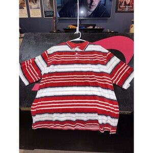 Vintage Y2K South Pole Polo XL Men’s Striped Red & White 90’s Classic Style
